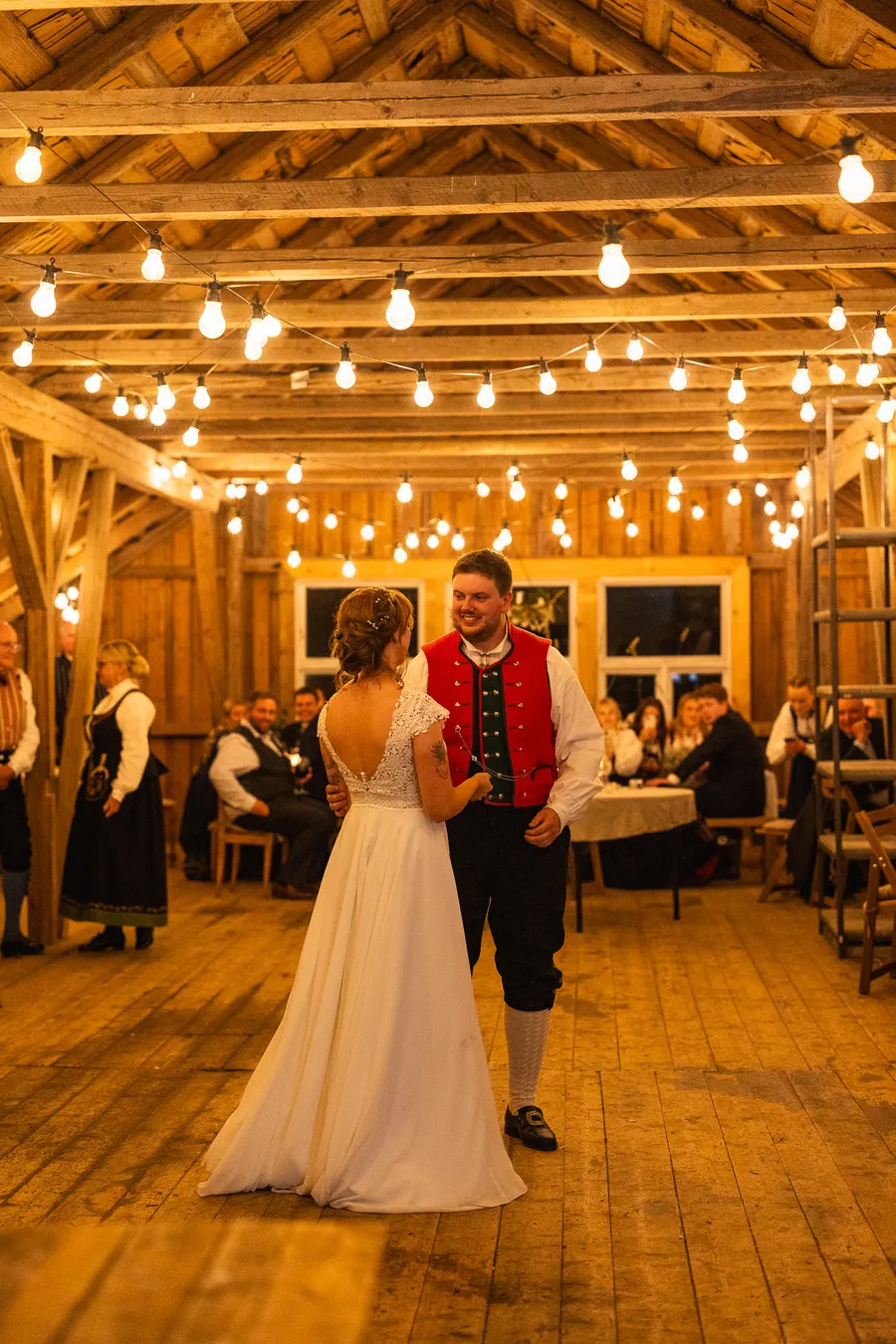 Brudeparet på dansegulvet